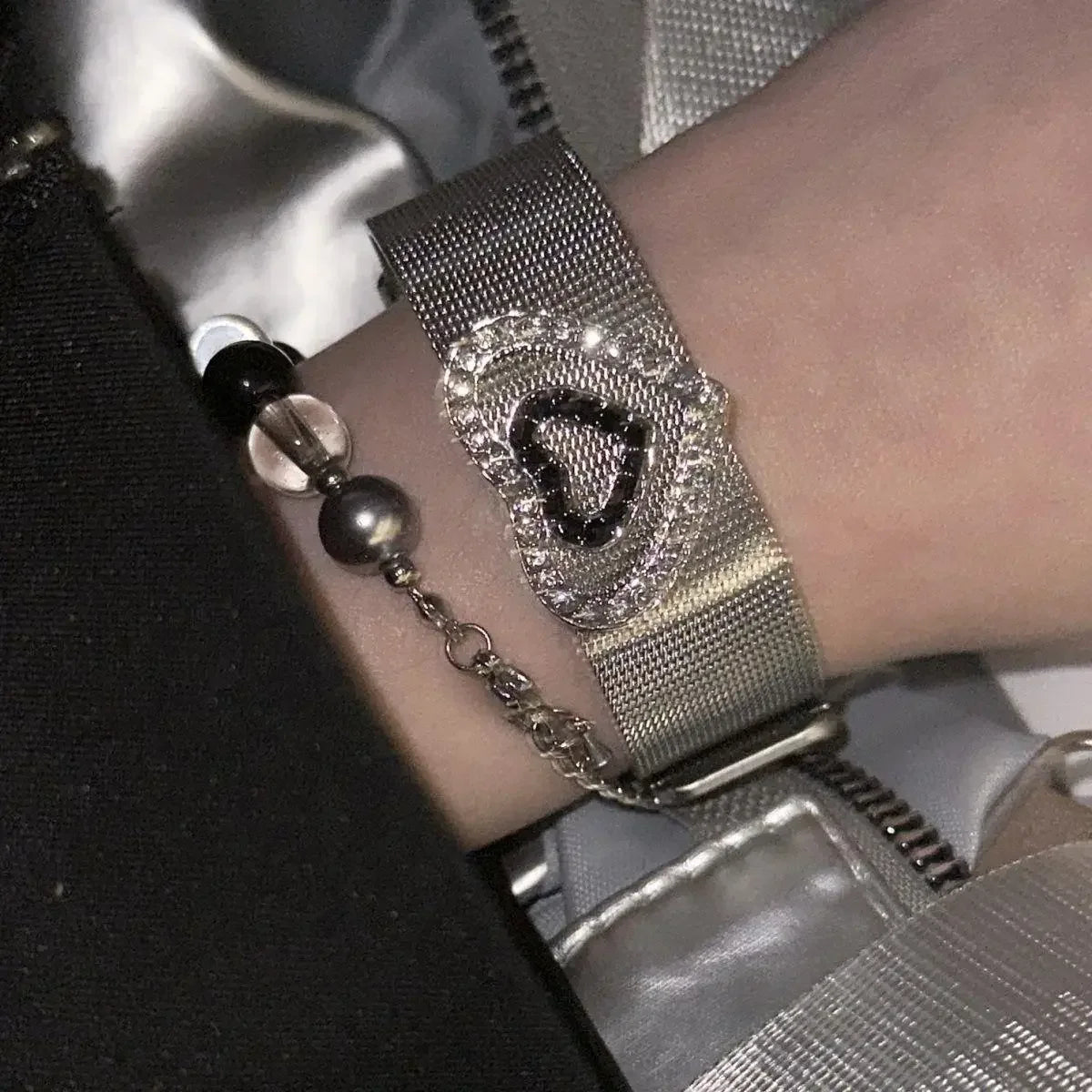 Punk Hip Hop Rock PU Leather Bracelet Unisex Trendy Chain Skull Pentagram Rivet Bracelet Party Jewelry Accessories