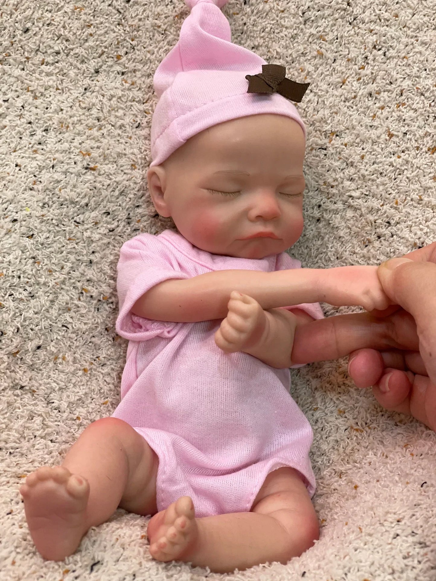 8styles/26cm Open and Close Eyes Cute Soft Full Body Solid Silicone Girl 3D Painted Skin Lifelike Real Corpo De Silicone Doll