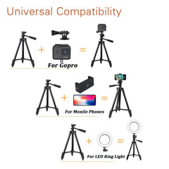 Phone Tripod Stand 40 inch Universal Photography for Gopro iPhone Samsung