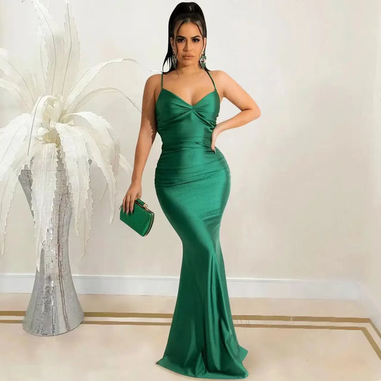 Formal attire Dresses: Maxi Dress Backless Bodycon Streetwear Party Dress