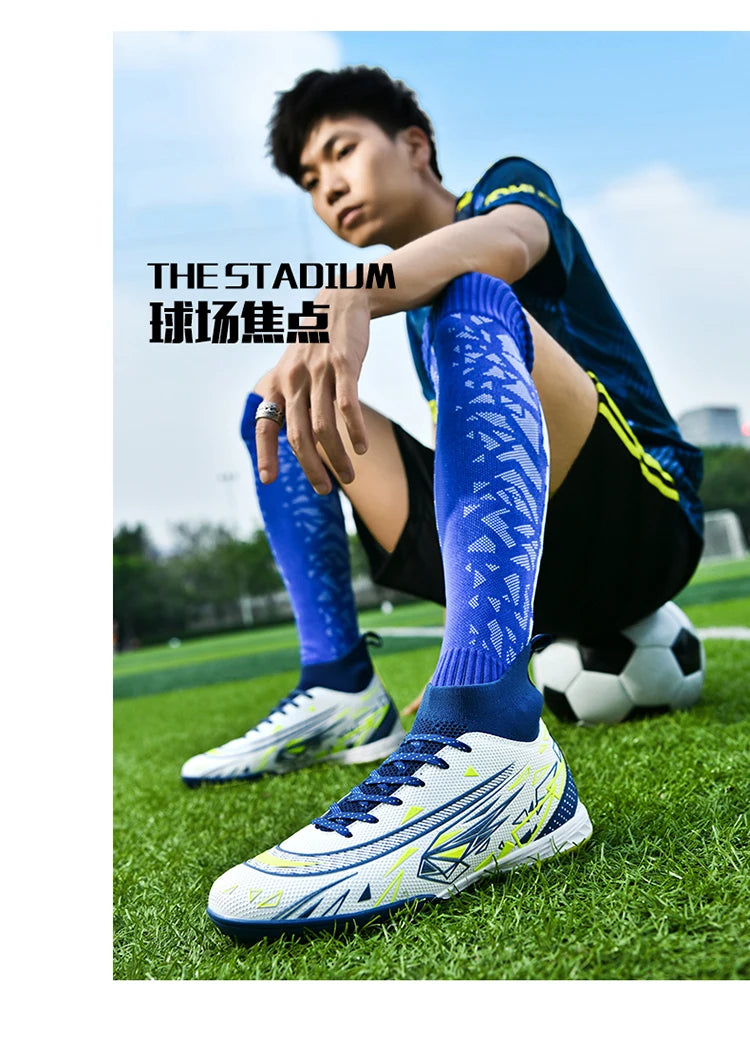Men Sneakers Soccer Shoes Cleats Breathable Adult Kids TF/FG Football Boots
