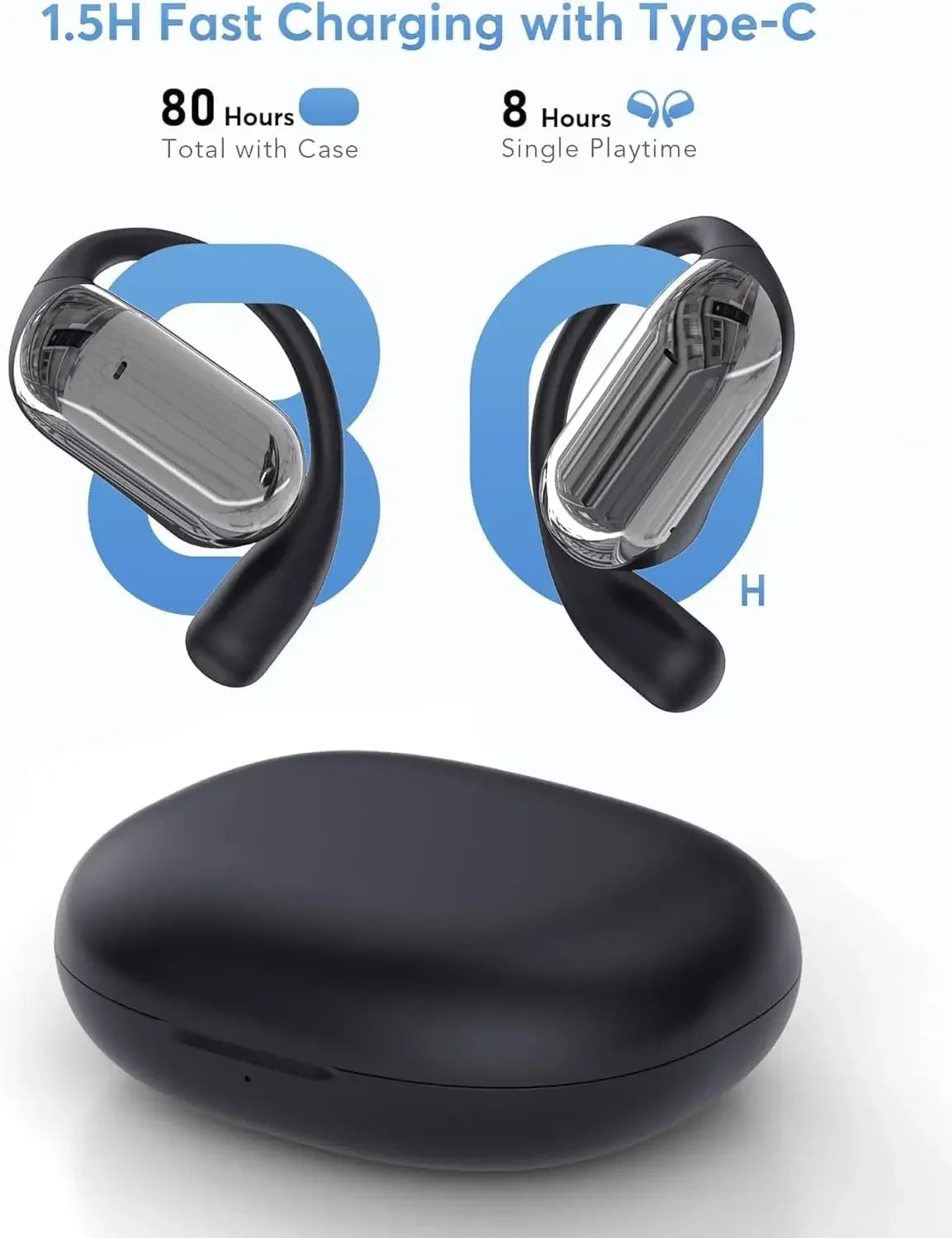 UYUXIO Real Time Translator Headphones AI Language Translation Earbuds 144 Languages & Accents 3 in 1 OWS Ear Buds for Business