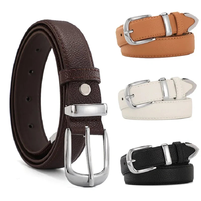 Women Leather Belts High Quality Fashion Best Matching Dress Jeans Belts for Lady Women's Dress Luxury Designer Brand LB2146