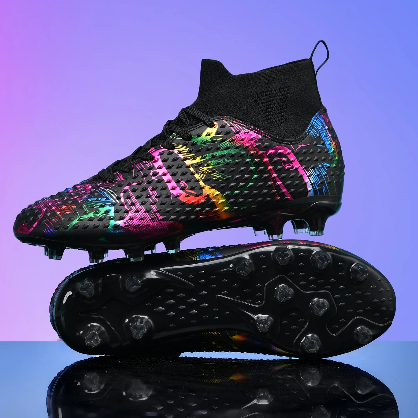 Men Soccer Shoes Children Futsal Non Slip Football Boots Grass Indoor Sports Cleats