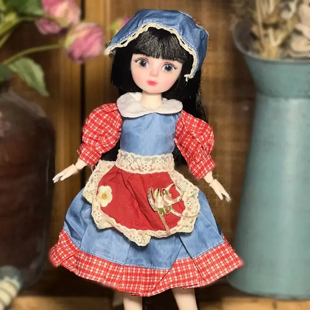 Ball jointed Doll Toys Bjd Dolls For Girls Dolls 1/6 Starry Gray Eyes 30cm Lolita Fashion Dress DIY Toy Children Birthday Gifts
