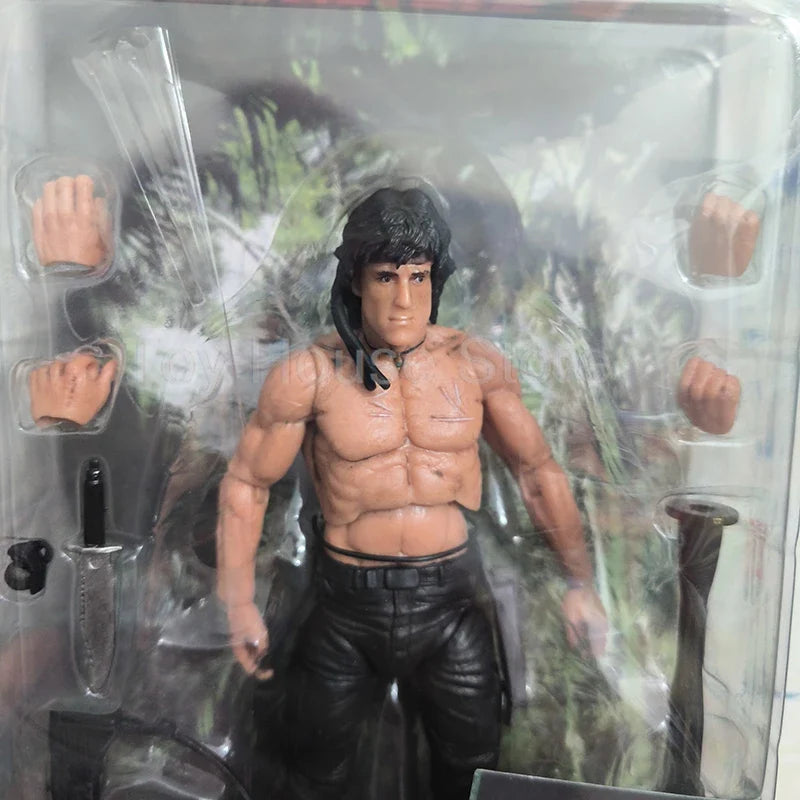 NECA Figure First Blood John J Rambo PVC Action Figure Collectible Model Special Forces Soldier Toys Joint Movable Birthday Gift