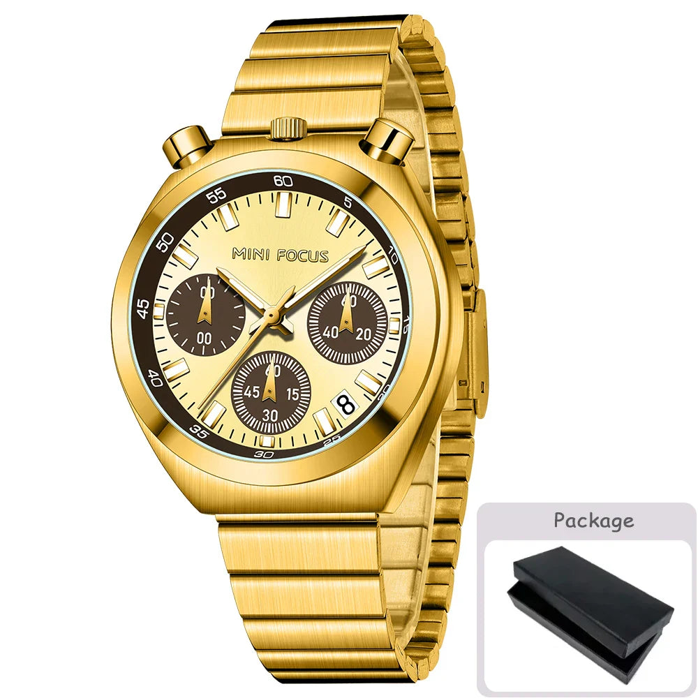 MINI FOCUS Multifunctional Panda Watch for Women Stainless Steel Casual Fashion Ladies Waterproof Quartz WristWatch Girl Gift