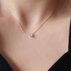 316L Stainless Steel Zircon Thin Clavicle Chain Necklace for Women Festive Party