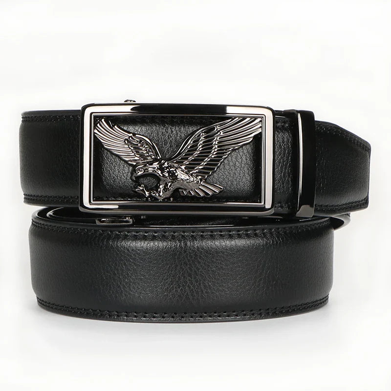 Men's Belt With Alloy Automatic Buckle, Fashion Men's Business Leisure Belt