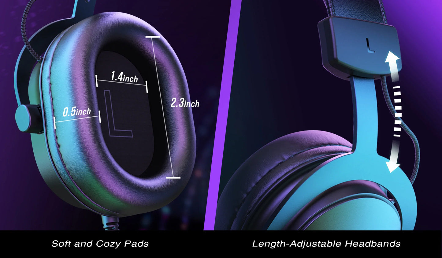 FIFINE Headset,3.5 mm jack&USB Headphone with 7.1 Surround Sound/volum contral/Mute switch for PC/MAC/PS4/PS5 Mixer-H9