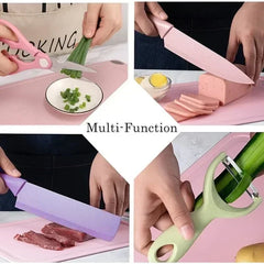 Kitchen Knife Set Professional Chef Accessories Bread Knife Scissors Vegetable