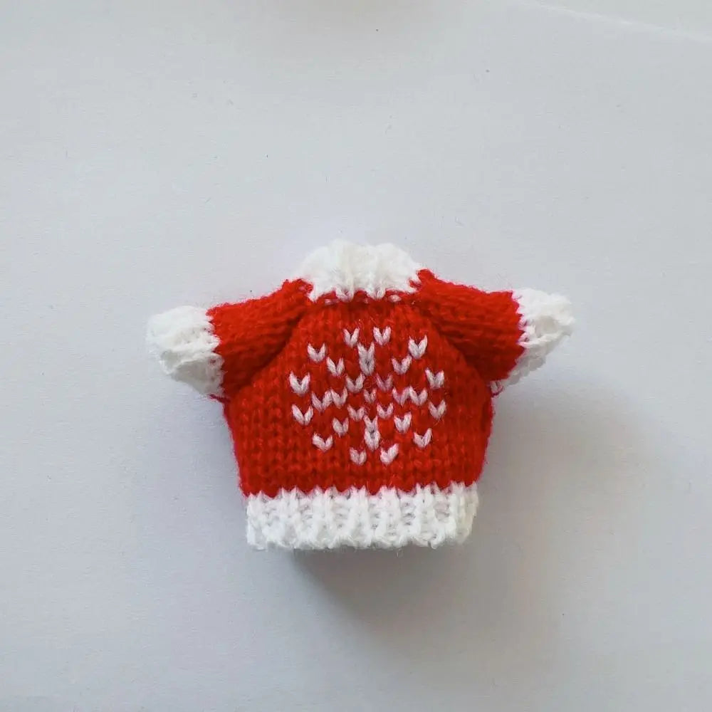 Christmas Style Dolls Sweater Dog Doll Clothes Cute White/Red/Green BJD Doll Clothes Mini 10cm for 16cm/17cm Bjd Doll