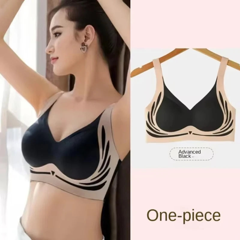Push-up Bra Women Gathered Up Soft Support Adjustable Underwear Anti-sagging