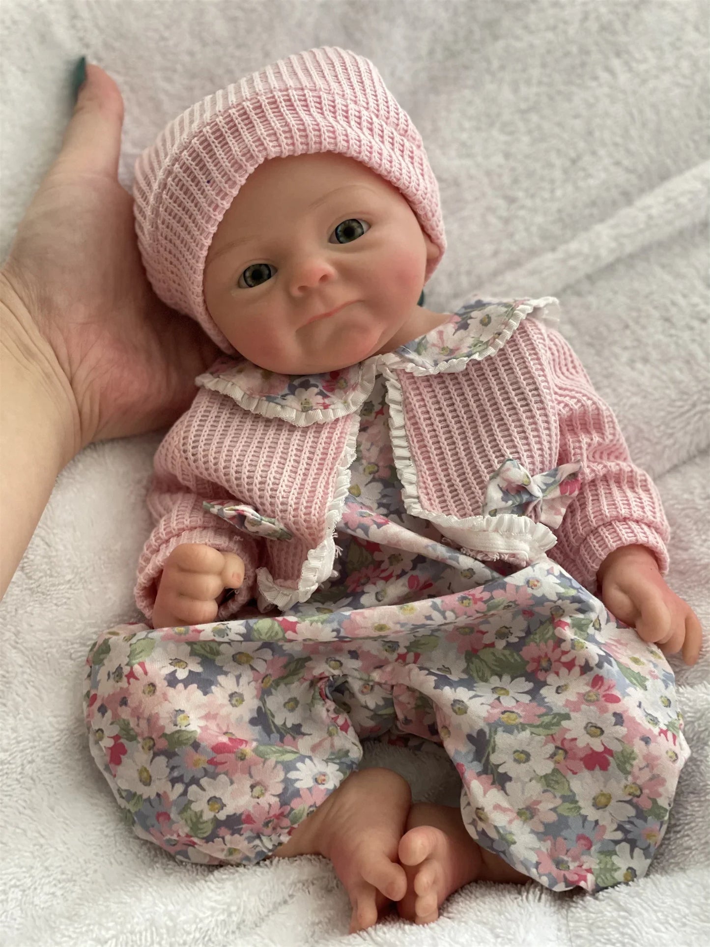 33cm Washable Coco Solid Silicone Bebe Reborn Girl Soft Touch Feeling Handmade Painted Skin Lifelike Newborn Baby Dolls