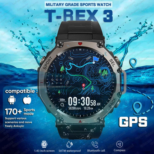 Ultra Men Outdoor Military GPS Smart Watch AMOLED HD Screen Compass
