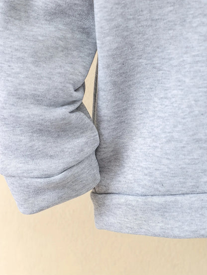 2set Autumn and winter new casual comfort sports style warm boys printed warm lining hoodie and tracksuit pants