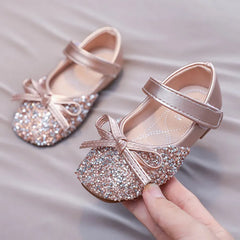 Children Crystal Princess Leather Shoes Kids Toddler Baby School Mary Janes Gold Silver Dress Shoes 1 2 3 4 5 6 7 10 12 Years