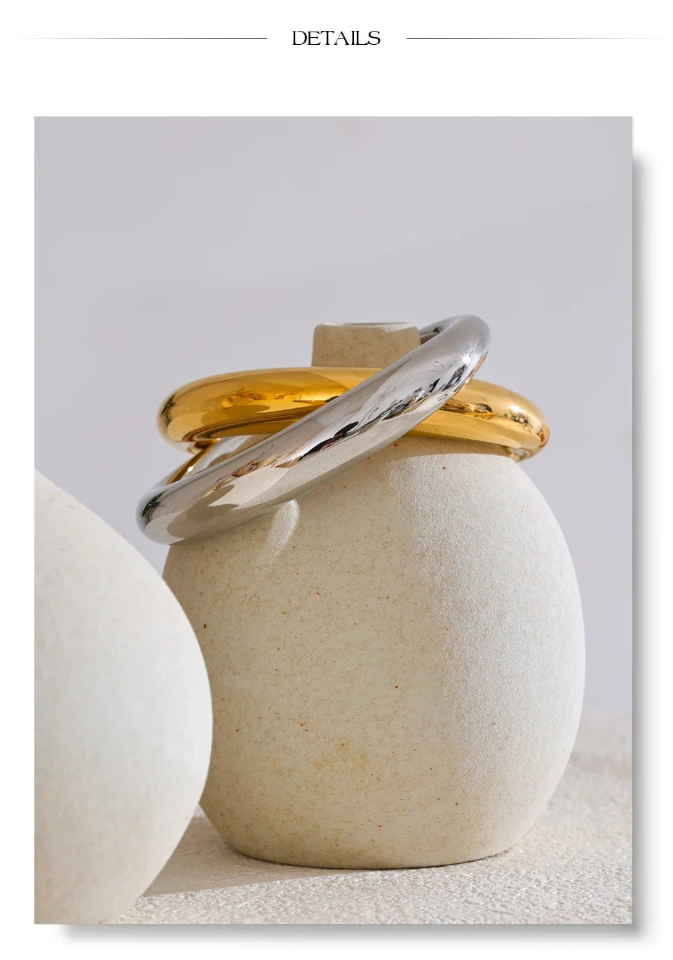 Yhpup 62mm Stainless Steel Smooth Expensive Chunky Cuff Open Bracelet Bangle Statement Texture High Quality Jewelry Gift