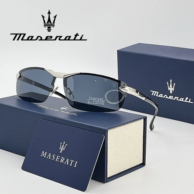 MASERATI Luxury Sunglasses Nylon Sunglasses UV400 Sunglasses for Driving Cycling Beach Outdoor for Men Women Trendy Design