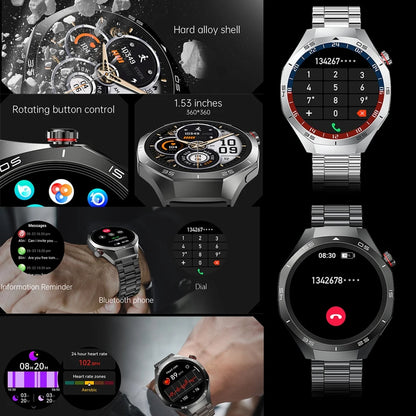2025 NEW Watch GT5 PRO Smartwatch GPS Motion Trajectory HD Screen Bluetooth Call NFC Men Smart Watch Outdoor Sport Watches Men