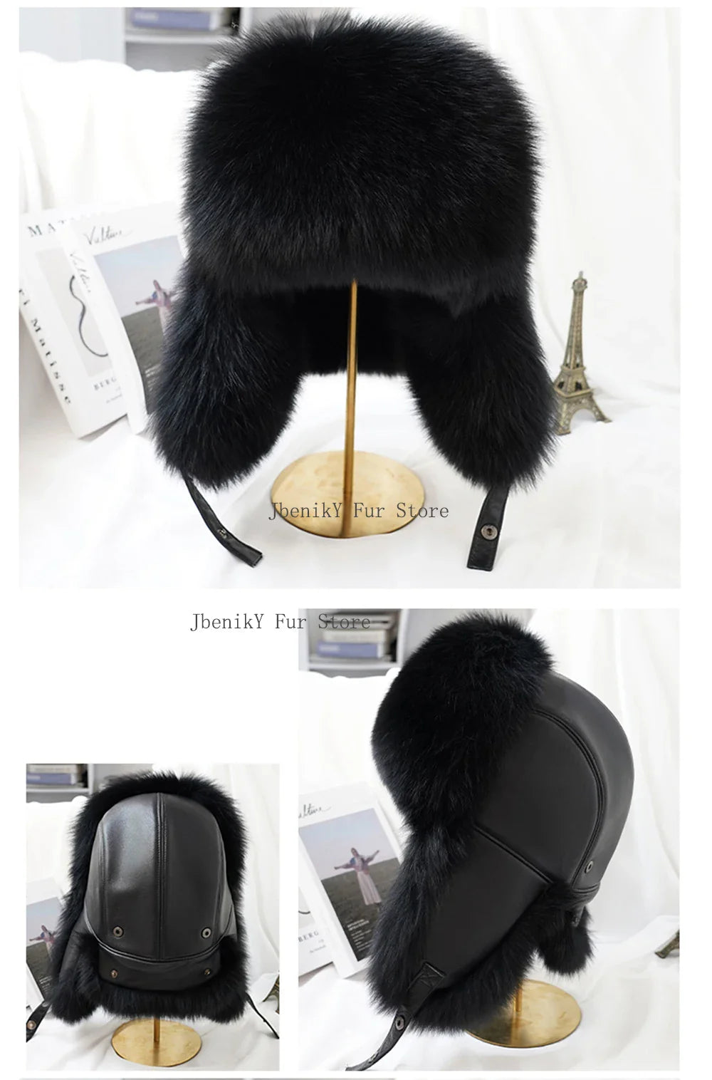 2025 Cap 100% Raccoon Dog Full Fur Fox Fur Hat Men's Fur Ear Protection Winter Thickened and Warm Russian Hat Men's Trend