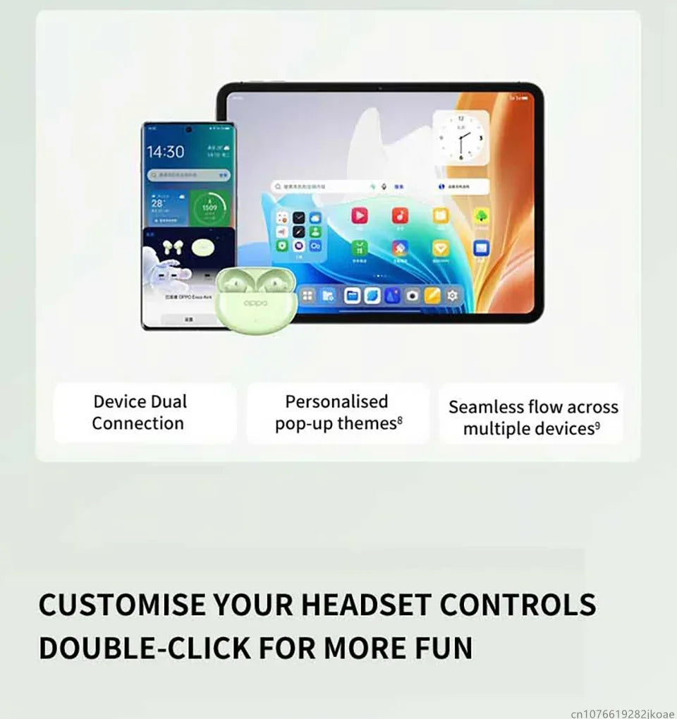 New OPPO Enco Air4 Earphones Wireless Bluetooth 5.4 ANC Noise Cancelling Sports Game Headphones HiFi Stereo HD Mic Call Headset