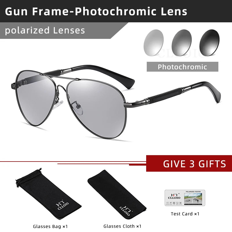 Sunglasses Polarized Men's Sun Glasses Women Fashion Pilot Gradient Eyewear