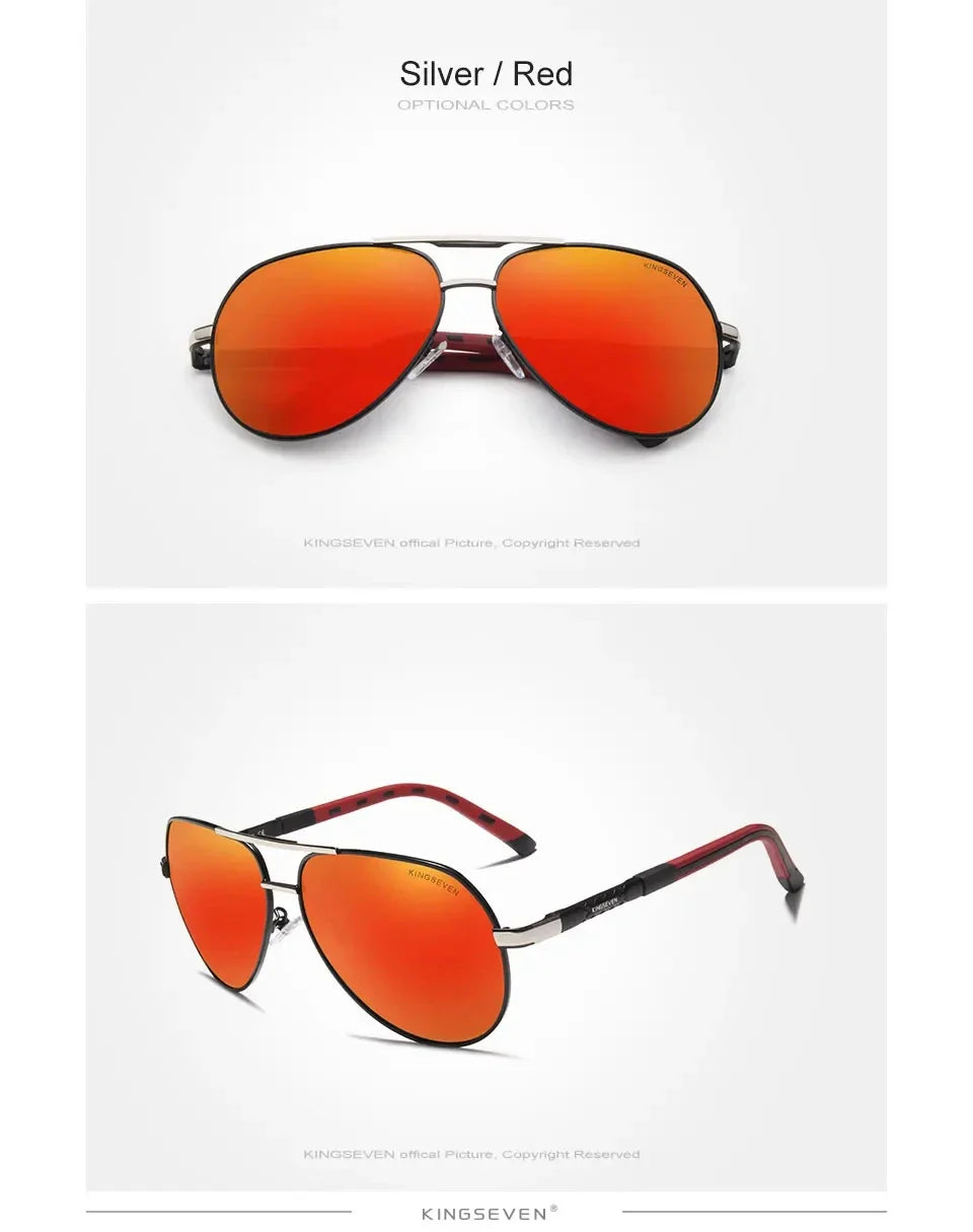 KINGSEVEN Fashion Men Sunglasses Luxury UV400 Polarized Glasses Women Pilot Outdoor Causal Male Female Fishing Driving Eyewear
