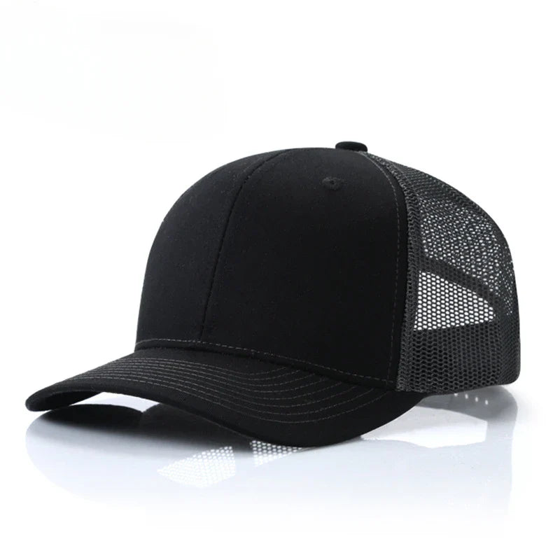 Custom embroidered logo hat Men's and women's mesh cap cotton baseball cap design DIY picture printing logo hat Summer sun hat
