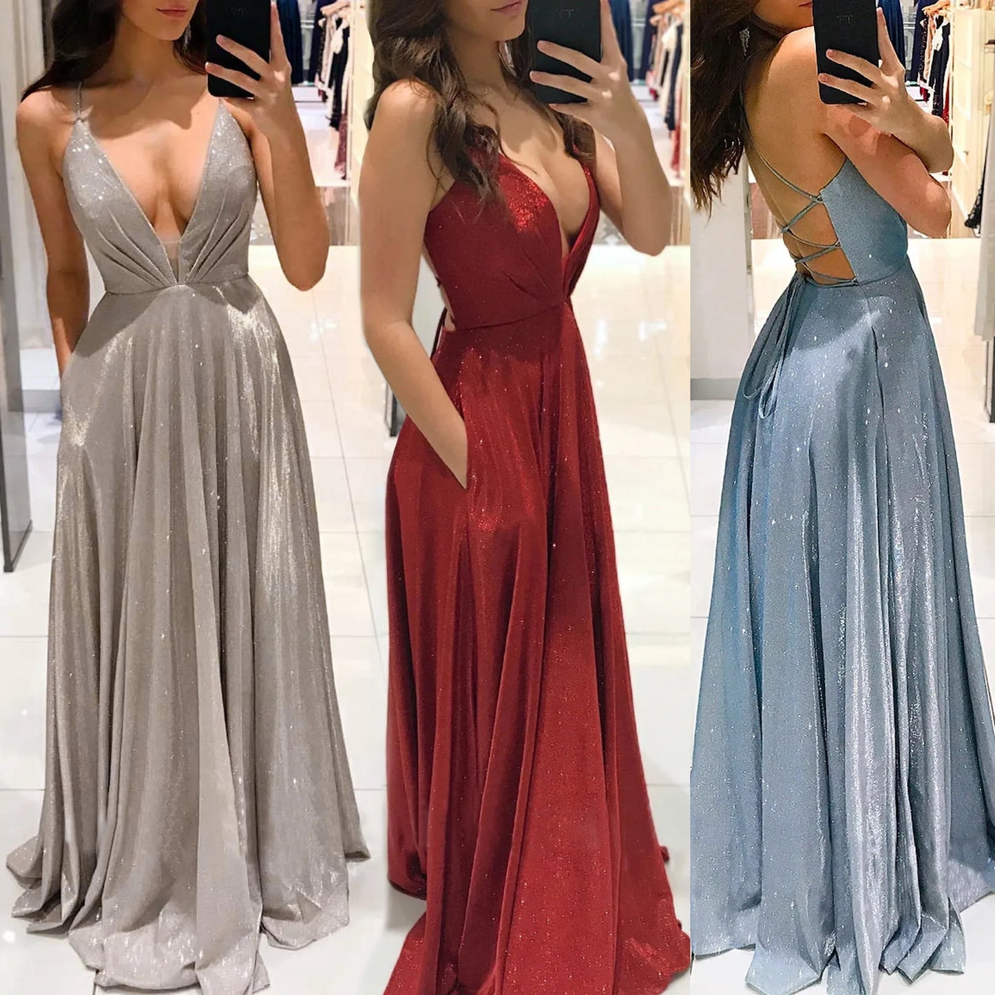 Evening wear Dresses: Maxi Drag Gown Women'S Dress Sleeveless Female