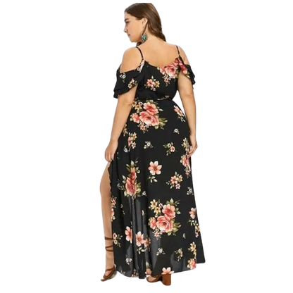 Large Size 2024 Summer Dress for Women Plus Size Beach Vacation Sexy Camisole Floral Skirt Oversized Bohemian Casual Mini Dresse