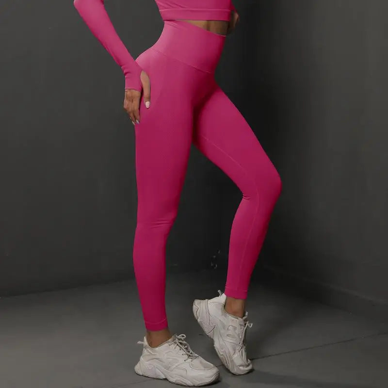 Women Seamless Yoga Pants Fitness Sports Running Sportswear Stretchy Lifting Tights