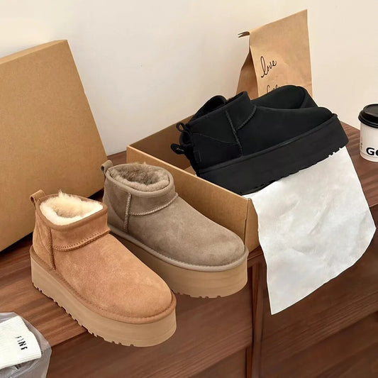 Winter Shoes Fur Snow Ankle Boots Women Men Classic Ultra Mini Luxury Brand