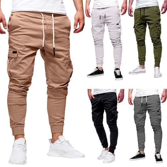 Casual Men Pants Fashion Big Pocket Hip Hop Harem Pants Outwear Sweatpants
