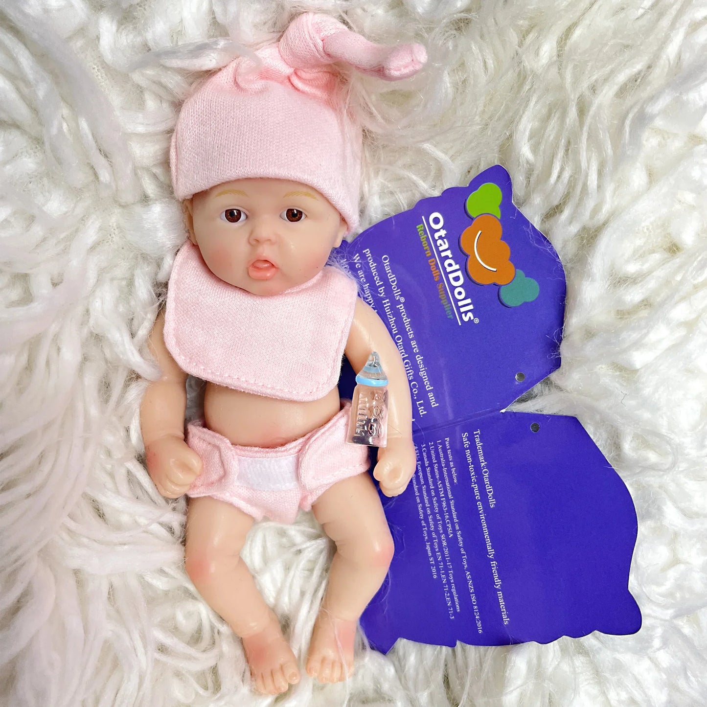 6Inch /15CM Mini Adorable Whole Solid Silicone Reborn Doll Painted Realistic Handmade Reborn Dolls For Kid's Gift Bebê Reborn