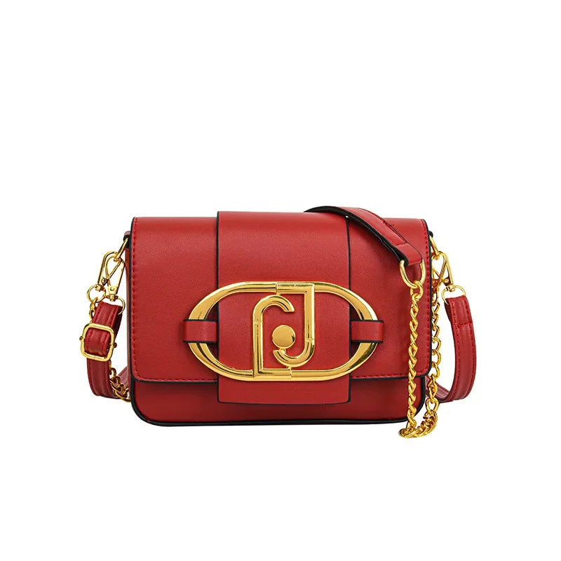 Handbags For Women Metal Buckle Flap Square Shoulder Bags Fashion
