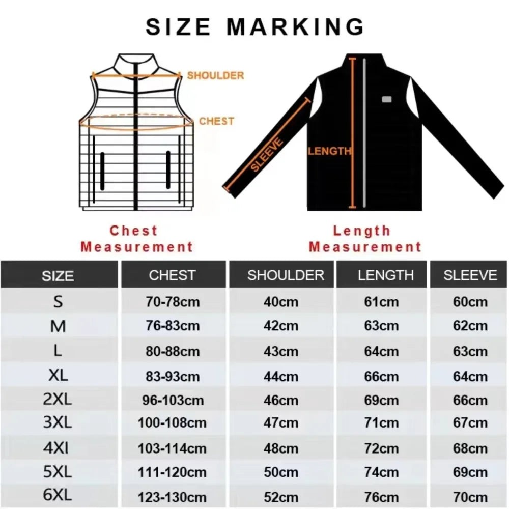 Heated Jacket Men Women USB Self Heated Clothing Washed Cotton Warm Coats