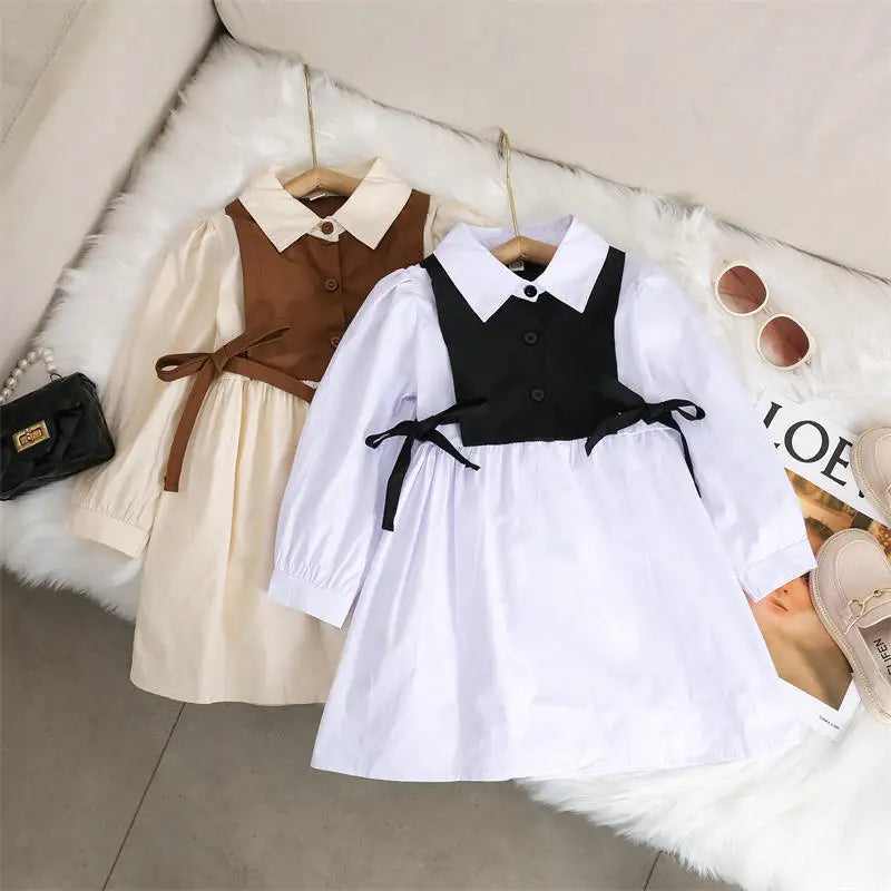 Spring Autumn Girls Dress Korean Fashion Dress for Girls Long Sleeve Casual Princess