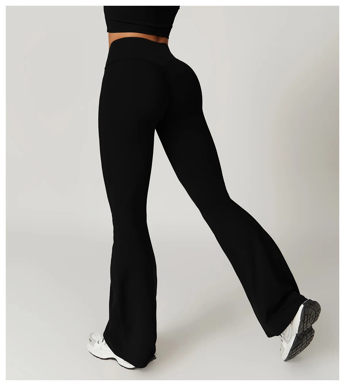 High Waist Flared Pants Gym Leggings Women Fitness Running Bell Bottomed Tight