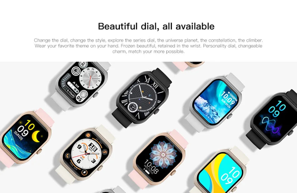 2025 New  Smart Watch Women Heart Rate Health Monitoring Voice Assistant BT Calling IP68 Waterproof Sports Smartwatch Men