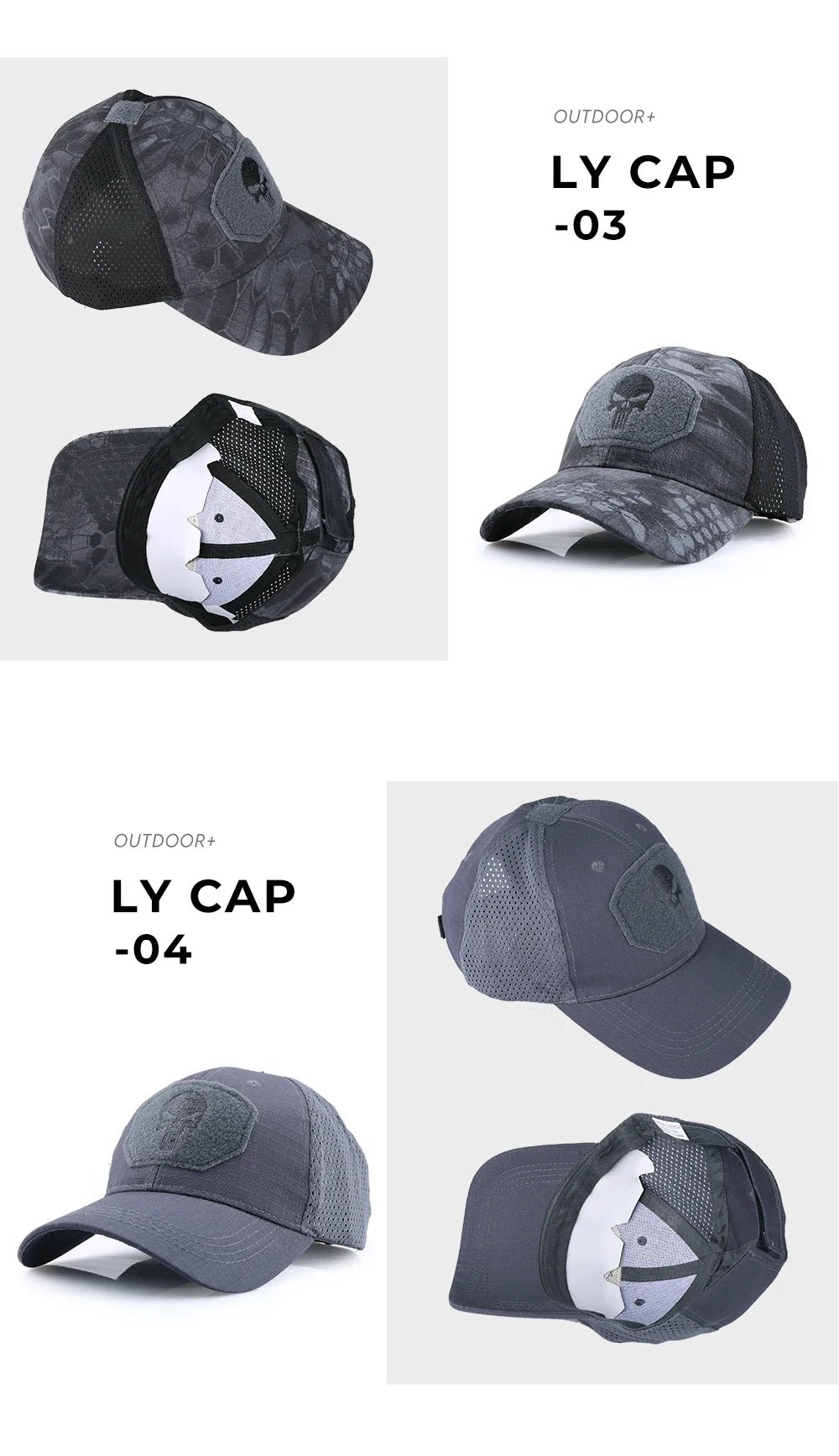 Outdoor Camouflage Adjustable Cap Mesh Tactical Skull Cap Army Airsoft Fishing