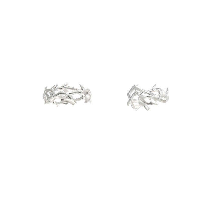 Punk Irregular Thorn Couple Ring Vintage Hip Hop Personalized Men's Adjustable