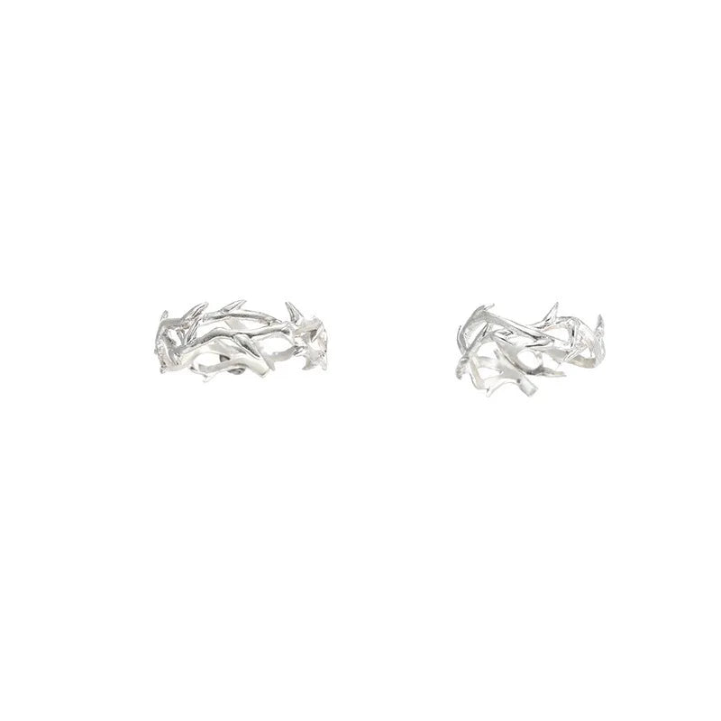 Punk Irregular Thorn Couple Ring Vintage Hip Hop Personalized Men's Adjustable