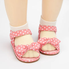 Summer Sandals Baby Girl Shoes Polka Dots Anti-slip Rubber Sole First Walkers