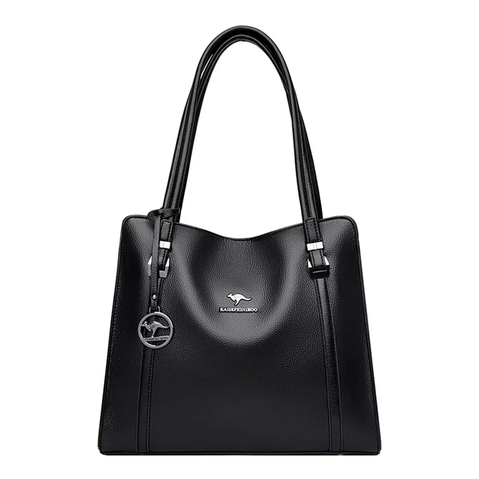 Brand Leather 3 Layers Alligator Crossbody Bag for Women Female Shoulder