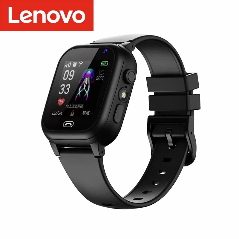 Lenovo Smart Watch Kids 4G Sim Card 2G Internet SOS Tracker Call Phone Voice Chat Photo Children Smartwatch Camera Boy Girl Gift