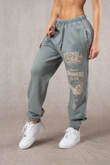 sweatpants gym bodybuilding running training pants cotton terry printed