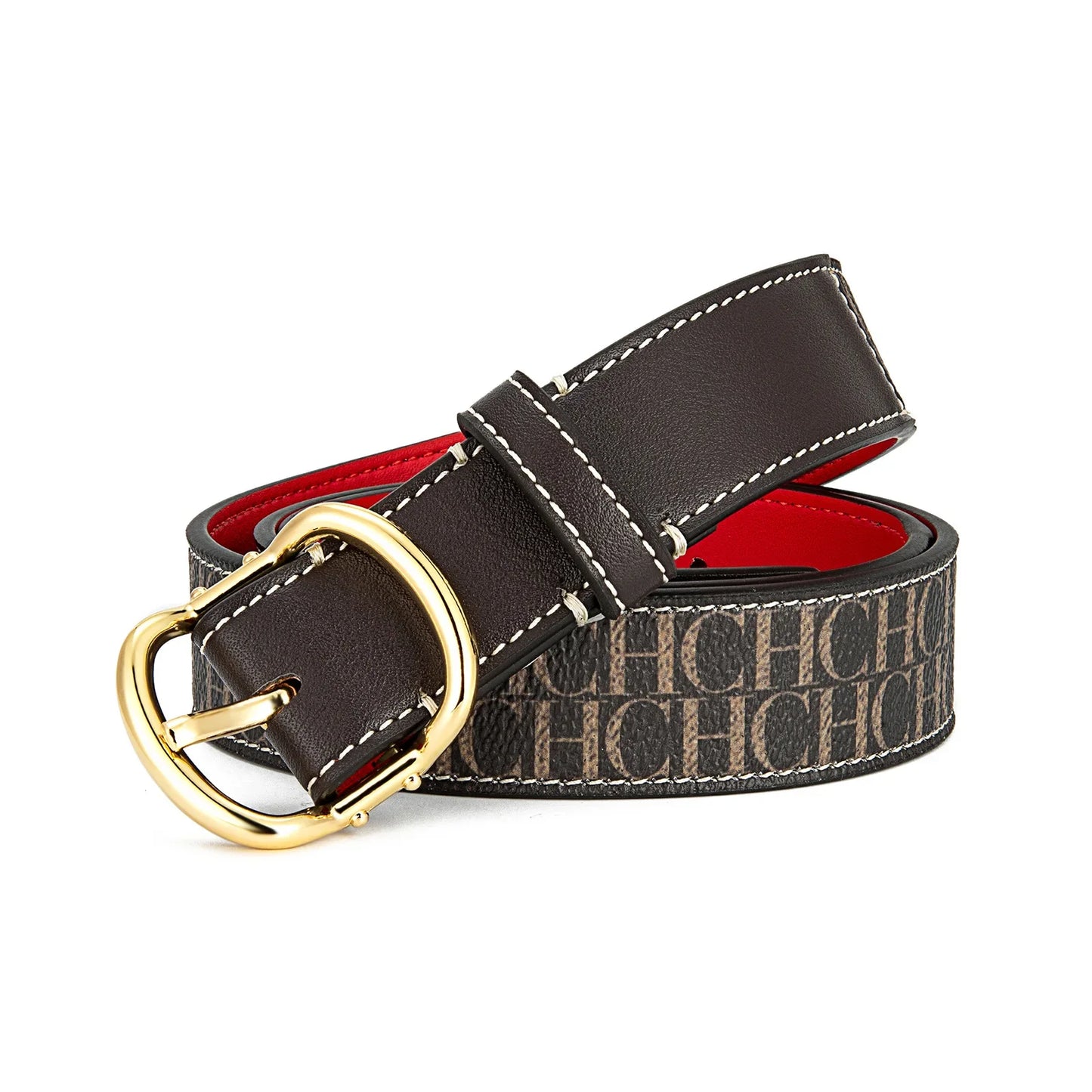 Women's Leather Belt High Quality Casual Trendy Color Letter Print Simple Elegant Waistband Fashion Versatile Strap Hot Sale