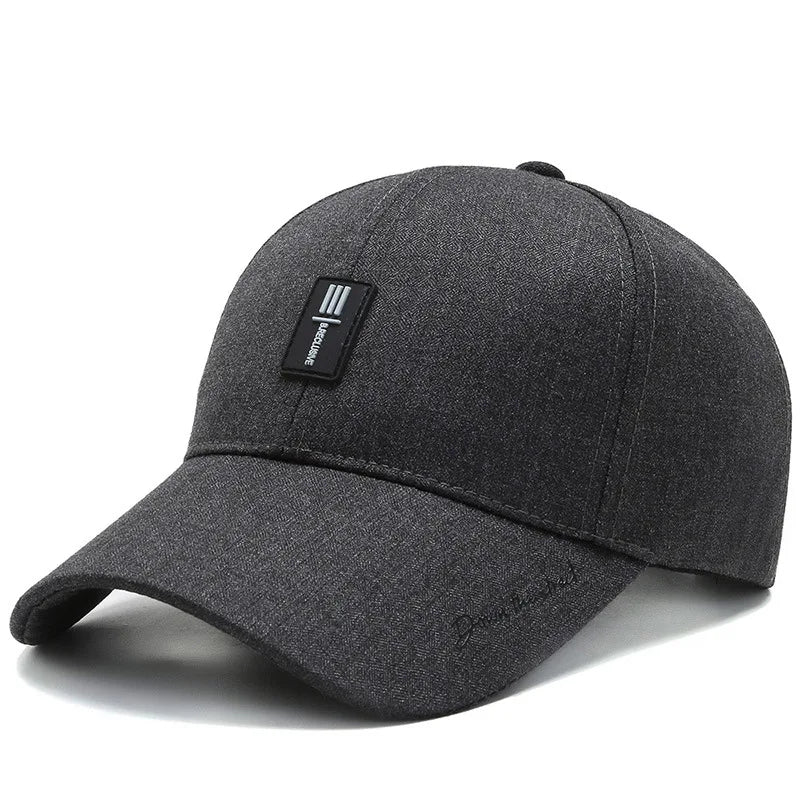 Men Fashion Wild Sunshade Sun Protection Black Baseball Cap For Winter Women Sport Cotton Warm Hats Male Kpop Bone Unisex C35