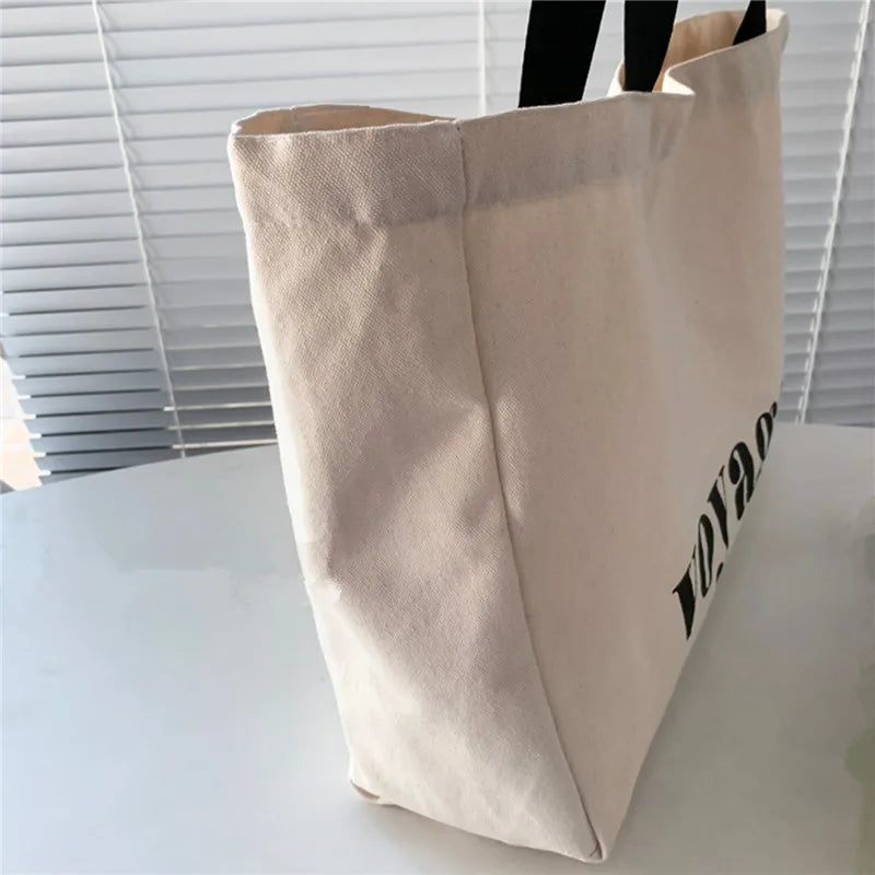Letter Voyage Canvas Handbag Shoulder Bag Bags For Women Large Capacity Travel